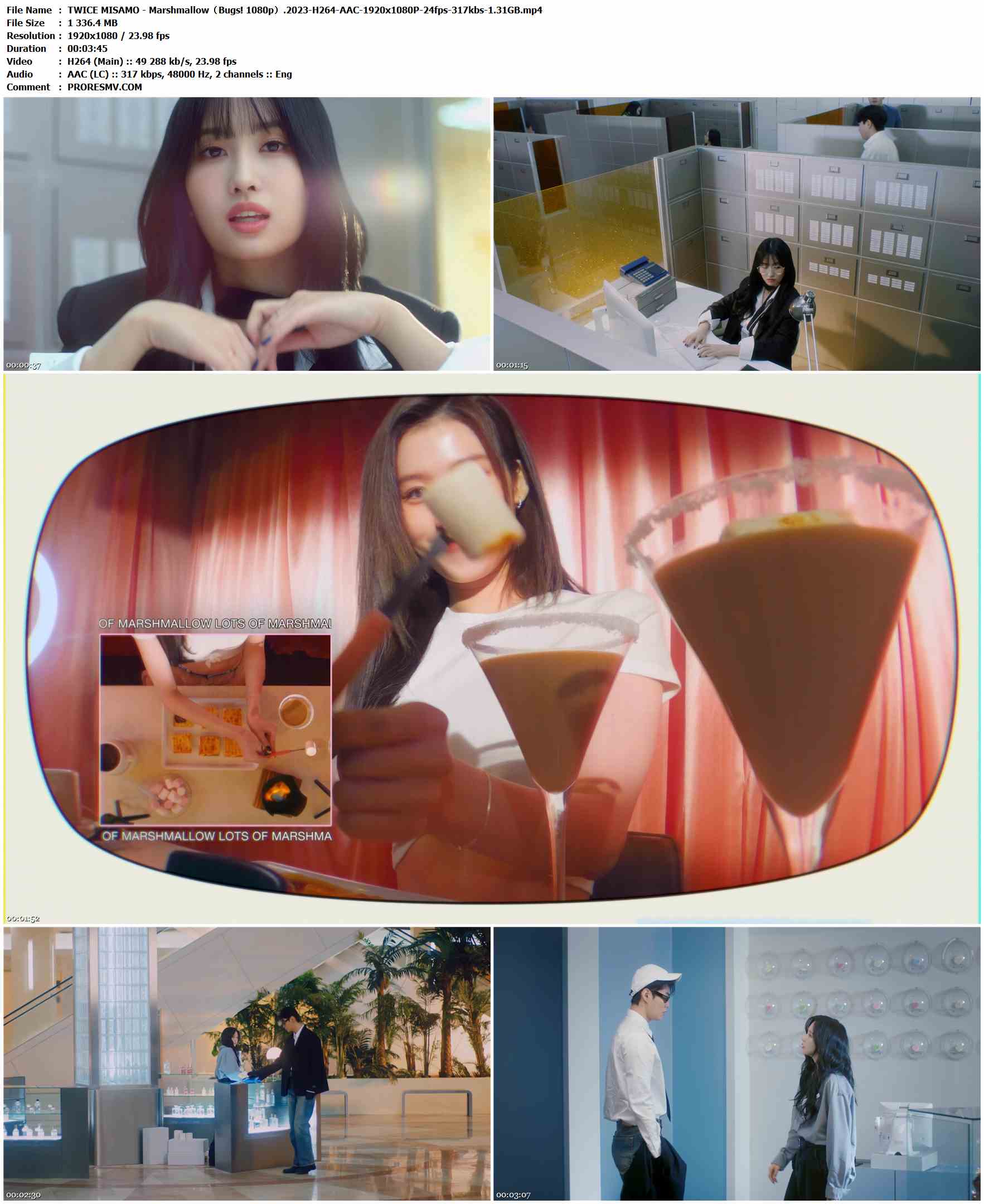 TWICE MISAMO - Marshmallow（Bugs! 1080p）.2023-H264-AAC-1920x1080P-24fps-317kbs-1.31GB官方MV_高清MV